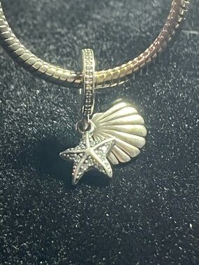 Pandora Tropical Starfish and Seashell Dangle Charm